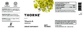 Thorne Vitamin A 25,000 IU - supplement