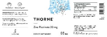 Thorne Zinc Picolinate 30 mg - supplement