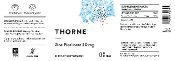 Thorne Zinc Picolinate 30 mg - supplement