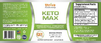 Thrive Naturals Keto Max - supplement
