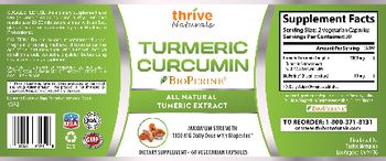 Thrive Naturals Turmeric Curcumin - supplement