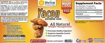 Thrive Naturals Yacon Extreme 1000 - supplement