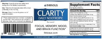 Thrivous Clarity - supplement