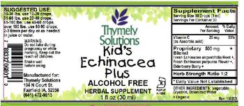 Thymely Soluitions Kid's Echinacea Plus Alcohol Free - herbal supplement