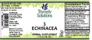 Thymely Solutions 3 Echinacea - herbal supplement