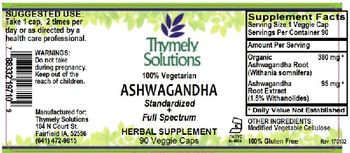 Thymely Solutions Ashwagandha - herbal supplement
