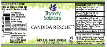 Thymely Solutions Candida Rescue - herbal supplement
