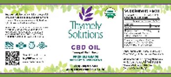 Thymely Solutions CBD Oil Tranquil Mint Flavor - supplement