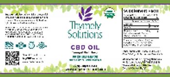 Thymely Solutions CBD Oil Tranquil Mint Flavor - supplement