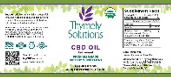 Thymely Solutions CBD Oil Unflavored - supplement