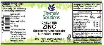 Thymely Solutions Chelated Zinc - supplement