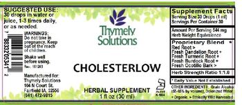 Thymely Solutions Cholesterlow - herbal supplement