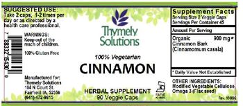 Thymely Solutions Cinnamon - herbal supplement