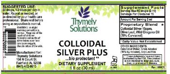 Thymely Solutions Colloidal Silver Plus - supplement