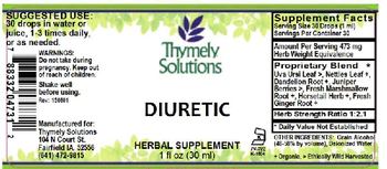 Thymely Solutions Diuretic - herbal supplement