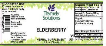 Thymely Solutions Elderberry - herbal supplement