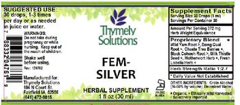 Thymely Solutions Fem-Silver - herbal supplement