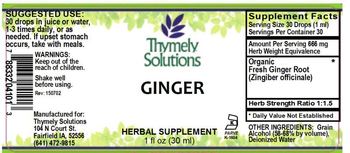 Thymely Solutions Ginger - herbal supplement