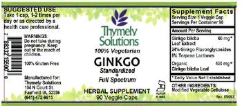 Thymely Solutions Ginkgo - herbal supplement