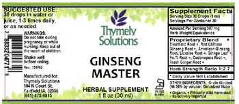 Thymely Solutions Ginseng Master - herbal supplement