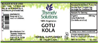 Thymely Solutions Gotu Kola - herbal supplement