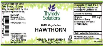 Thymely Solutions Hawthorn - herbal supplement