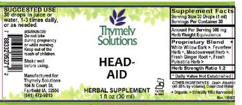 Thymely Solutions Head-Aid - herbal supplement