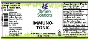 Thymely Solutions Immuno-Tonic - herbal supplement