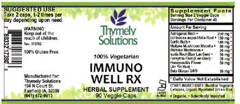 Thymely Solutions Immuno Well RX - herbal supplement