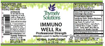 Thymely Solutions Immuno Well Rx - herbal supplement