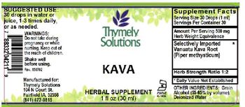 Thymely Solutions Kava - herbal supplement