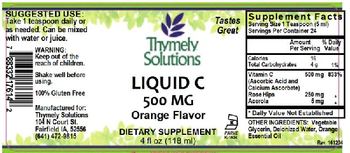 Thymely Solutions Liquid C 500 mg Orange Flavor - supplement