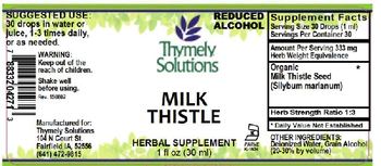 Thymely Solutions Milk Thistle - herbal supplement