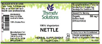 Thymely Solutions Nettle - herbal supplement