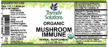 Thymely Solutions Organic Mushroom Immune - herbal supplement