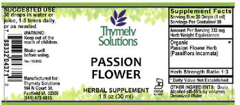 Thymely Solutions Passion Flower - herbal supplement