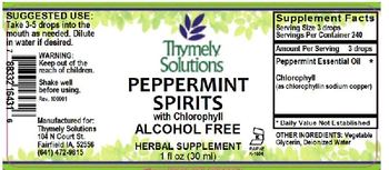 Thymely Solutions Peppermint Spirits - herbal supplement