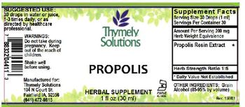 Thymely Solutions Propolis - herbal supplement