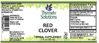 Thymely Solutions Red Clover - herbal supplement