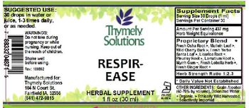Thymely Solutions Respir-Ease - herbal supplement