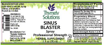 Thymely Solutions Sinus Blaster Spray - herbal supplement