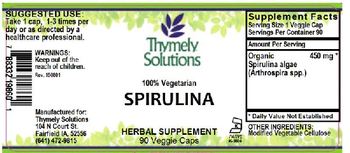 Thymely Solutions Spirulina - herbal supplement