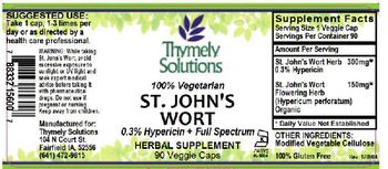 Thymely Solutions St. John's Wort - herbal supplement