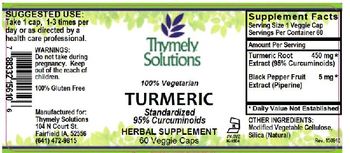 Thymely Solutions Turmeric - herbal supplement
