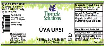 Thymely Solutions Uva Ursi - herbal supplement