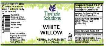 Thymely Solutions White Willow - herbal supplement