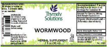 Thymely Solutions Wormwood - herbal supplement