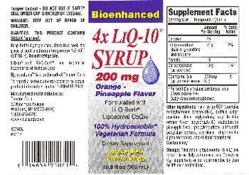 Tishcon Corp. 4x LiQ-10 Syrup 200 mg Orange - Pineapple Flavor - supplement