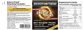 Tishcon Corp. Driver's Friend Energy Chews Mocha Flavor - supplement alertness aid