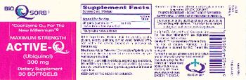 Tishcon Corp. Maximum Strength Active-Q 300 mg - supplement